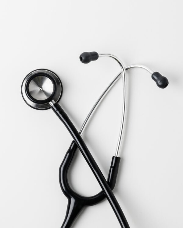 Medical stethoscope on a white background Stethoscopes